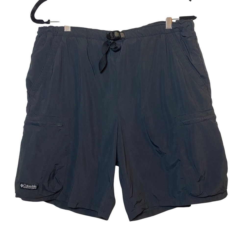 Columbia Packable Nylon Cargo Shorts Mens M Lightweight Hiking Outdoors Gorpcore